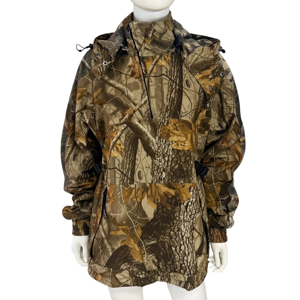 Guide Series TecH2O Camo Hooded Hunting Anorak Jacket Pullover Waterproof Mens M
